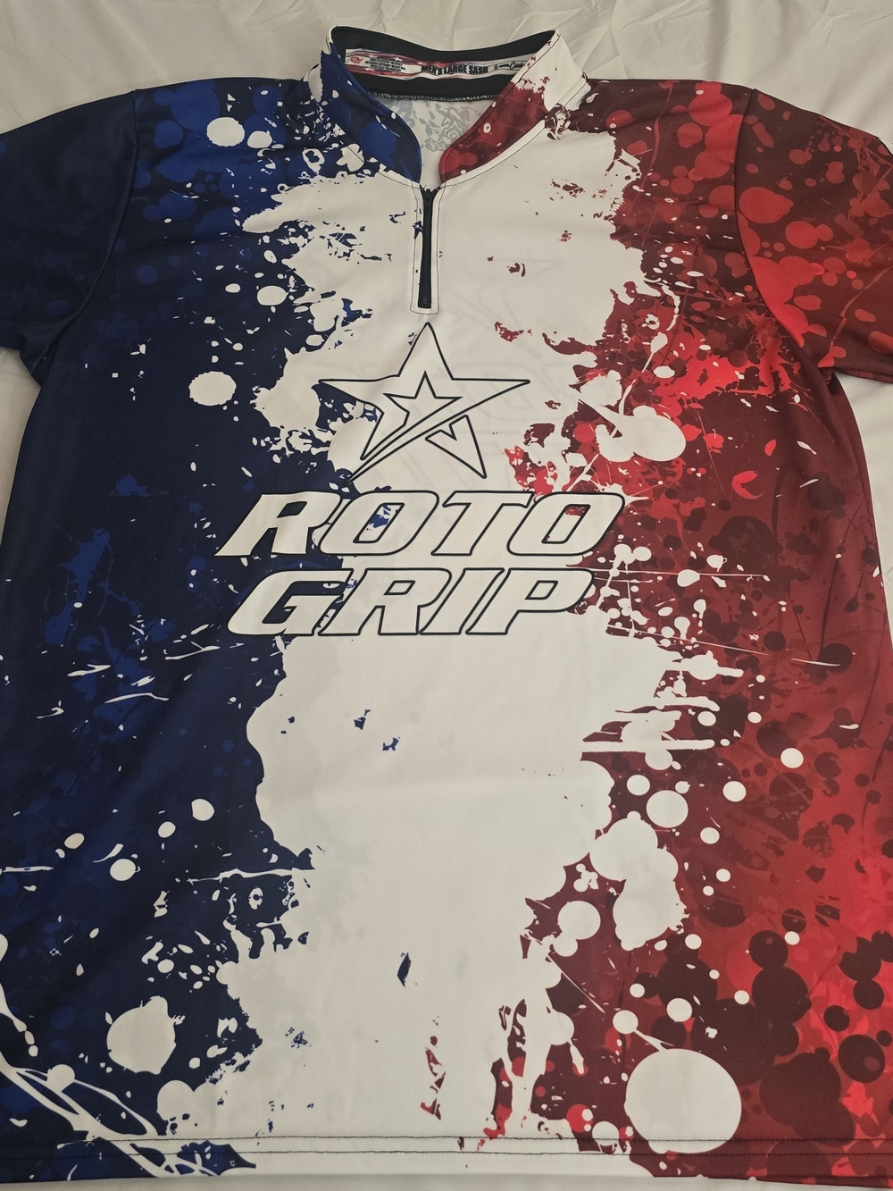 Roto Grip CoolWick Paint Splatter Bowling Jersey L